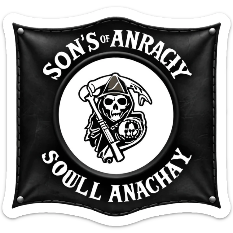 Sons of anarchy logo but to have a banner on top saying SOULS OF ANARCHY sticker
