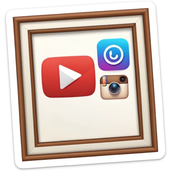 Youtube and instagram  sticker