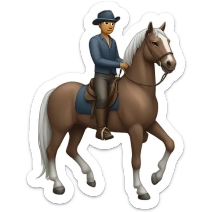 man with horse body instead of legs like the sagittarius zodiac symbol sticker