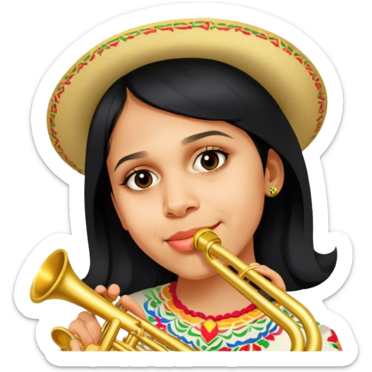 Mariachi Trumpet Player sticker
