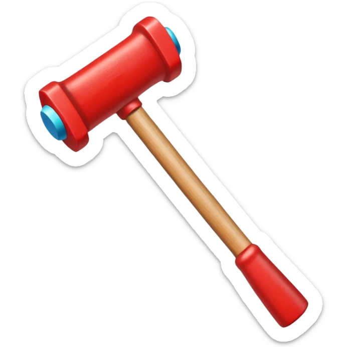 Martelo de brincar como os que são usados na festa do sao joao sticker