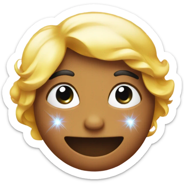 Emojis with sparkles sticker