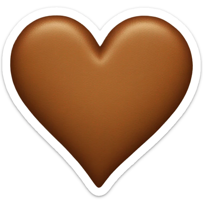 Brown heart sticker