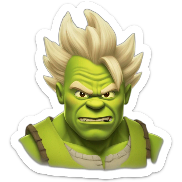 Shrek Super Saiyan  sticker