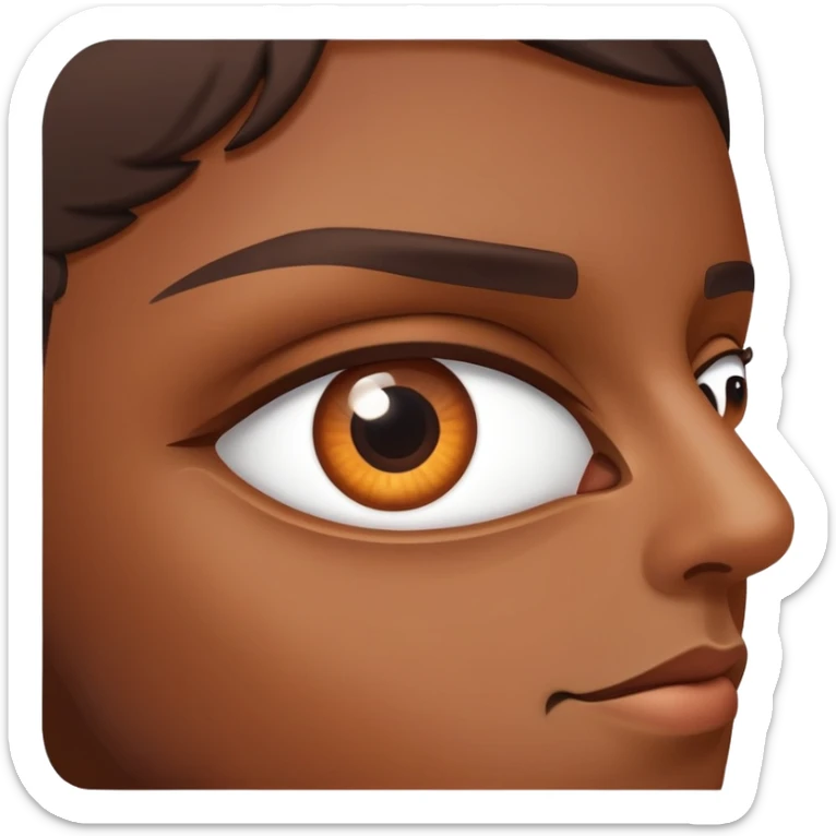 person looking out of the corner of their eye from the side sticker