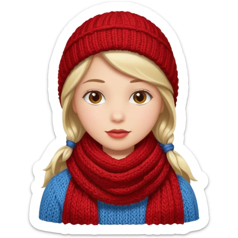 Une fille qui porte une foulare sans détails de visage  sticker