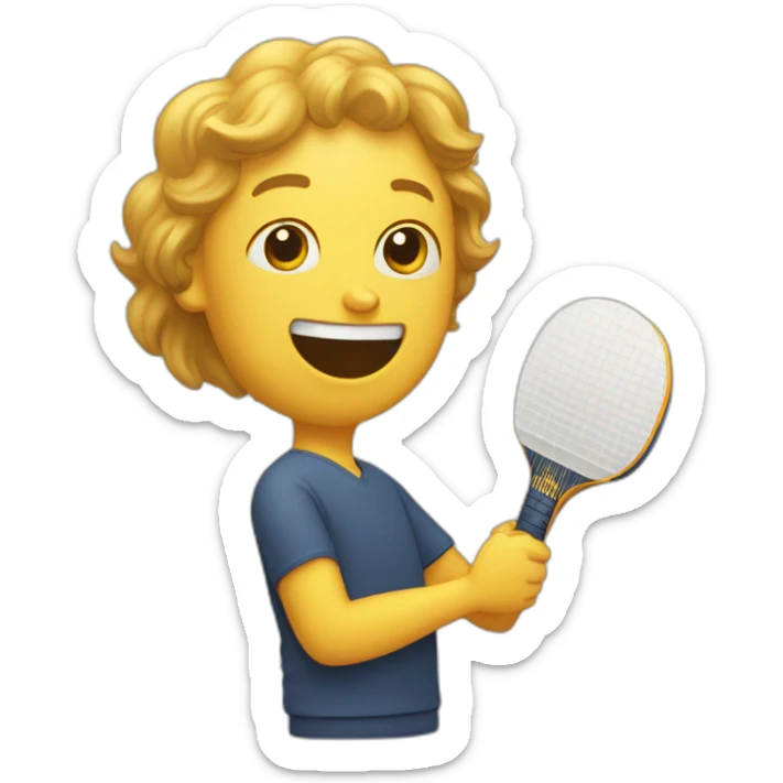 Une personne qui fait du ping-pong en buvant une bière sticker