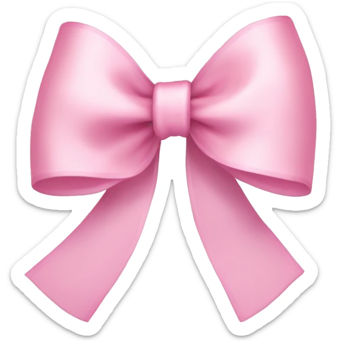 light pink ribbon bow sticker