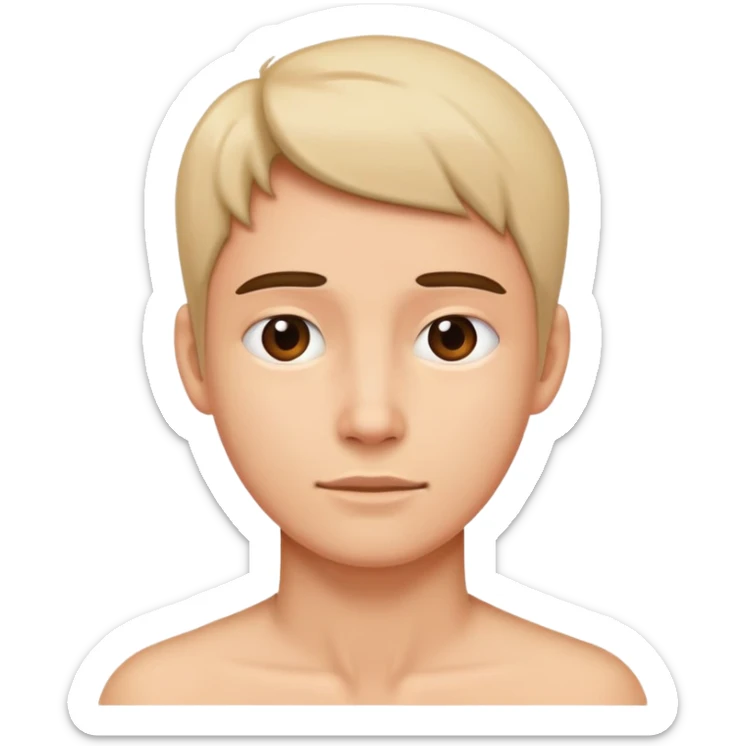 person with a subtle lump under the skin on the neck sticker