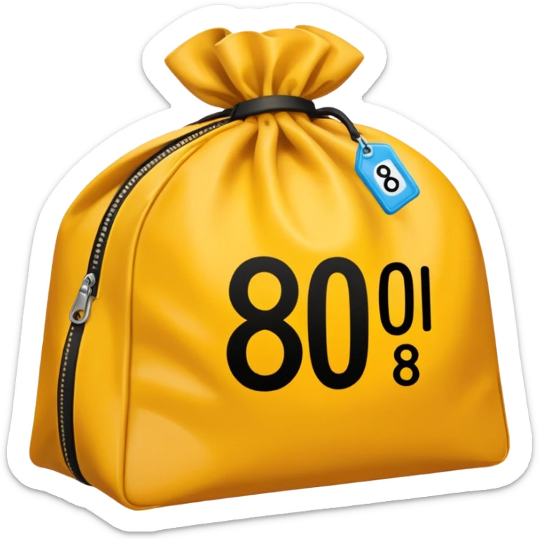 Mark-up x10 The number 800 should be crossed out and 8000 written on the label next to the bag sticker