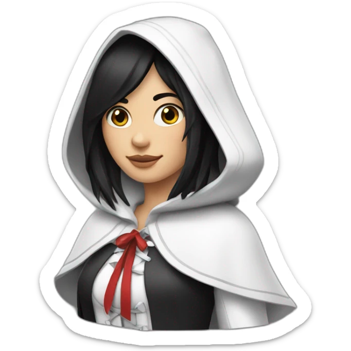 red-ridding-hood-long-straight-black-hair-with-white-streak-hair sticker