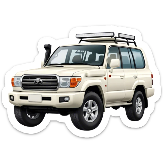 Toyota Land Cruiser - Toyota (Model Year: 2021) (Iconic colour: White) sticker