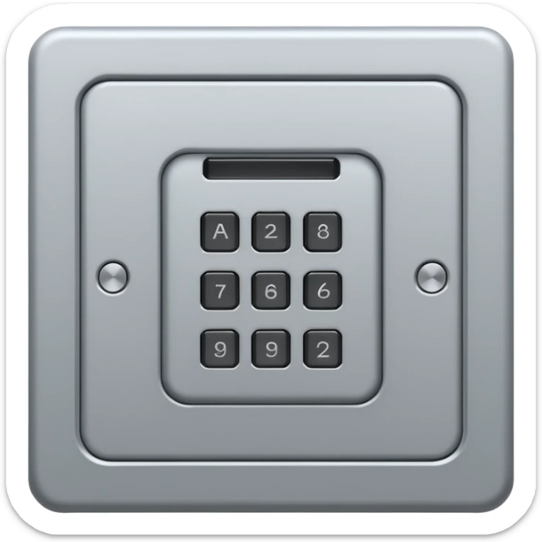 Access panel with built in keypad sticker