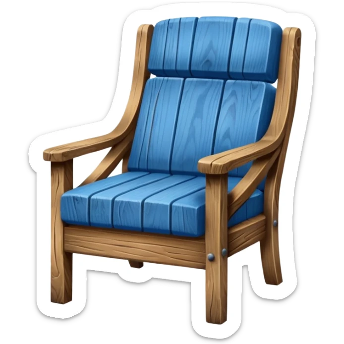 Blue chair sticker