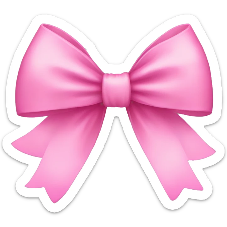 Pink bow sticker