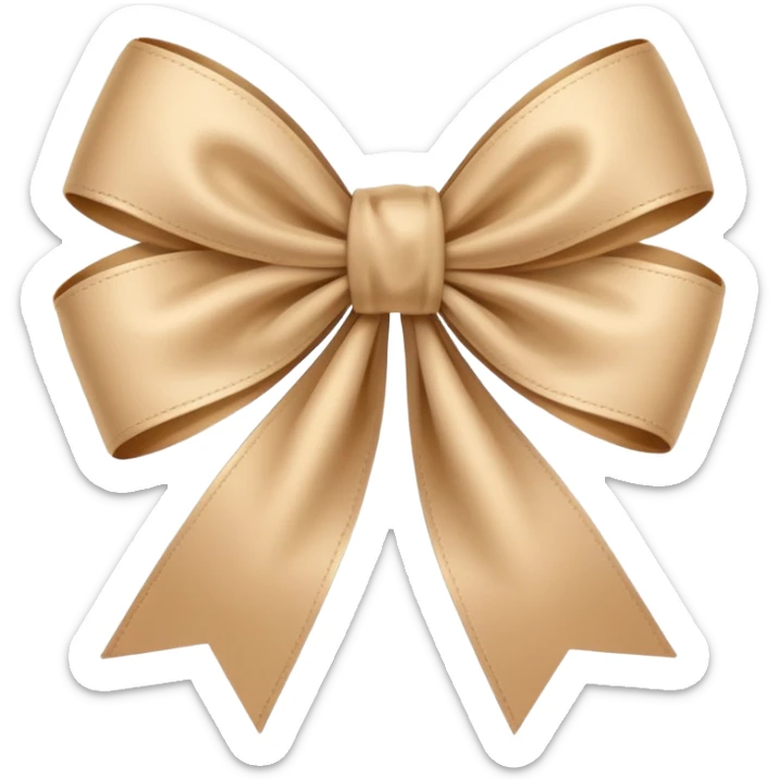 En beige rosett sticker