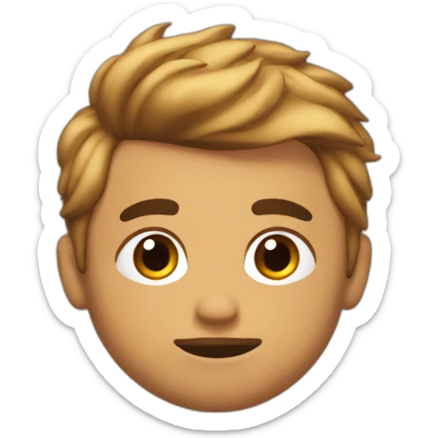 pedro with bear short side hair e heavy on top sticker