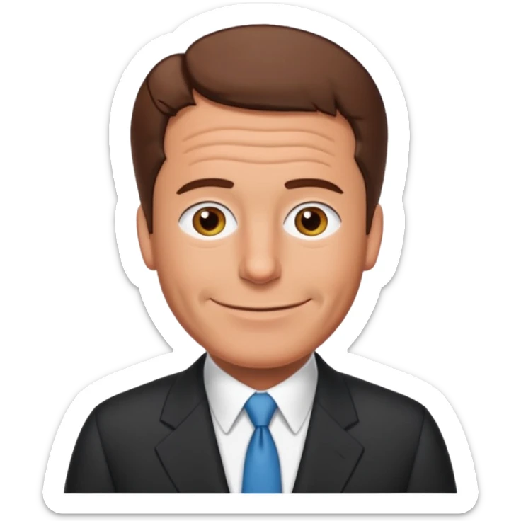 Create an emoji of Epstein waving to the camera in Family Guy style but make it especially like Epstein and not like all old guys sticker
