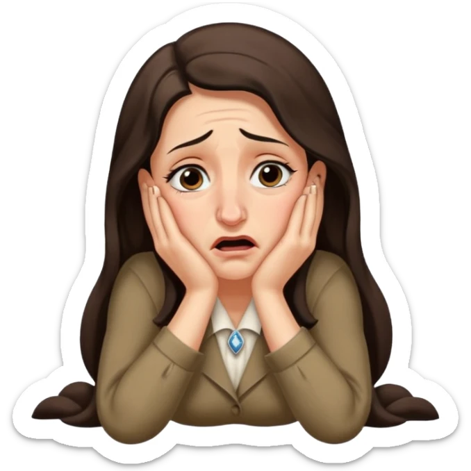 nazi germany 1940s, jewish woman crying on floor huge nose sticker