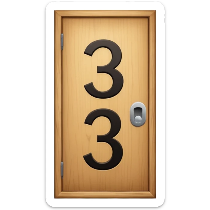 hotel room number wood sign near door 309 sticker