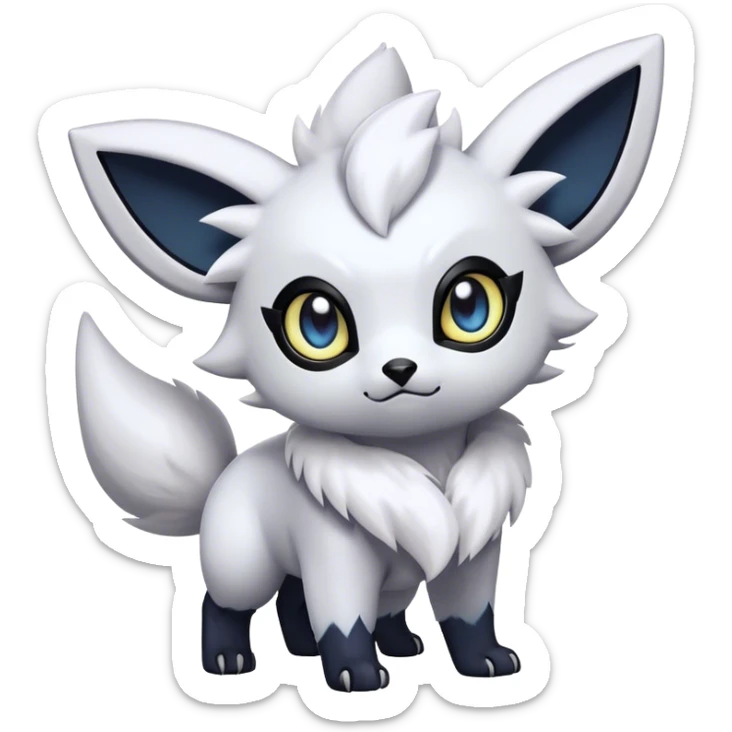 Cool Cute Kawaii Absol-Zorua-Umbreon-Pokemon-fakemon-hybrid-animal Full Body  sticker