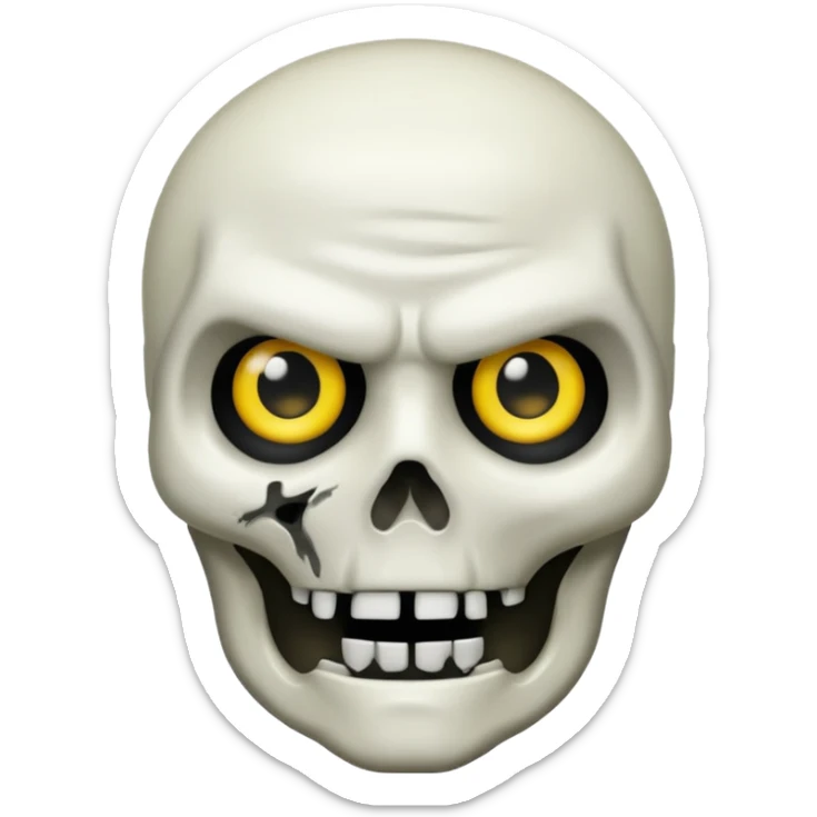  Words that say Livin A Call of Duty Mobile character ghost emoji who is nauseated and hates something sticker
