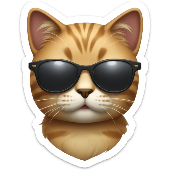 Cat with sunglasses sticker