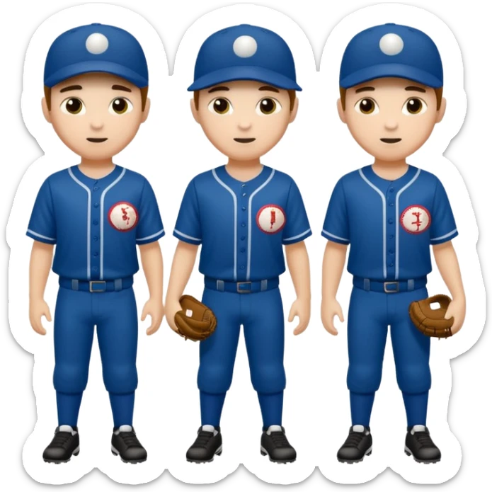 amigos jugando baseball solo hombres de un solo color  sticker