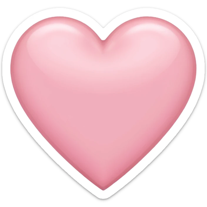 Light pink heart sticker