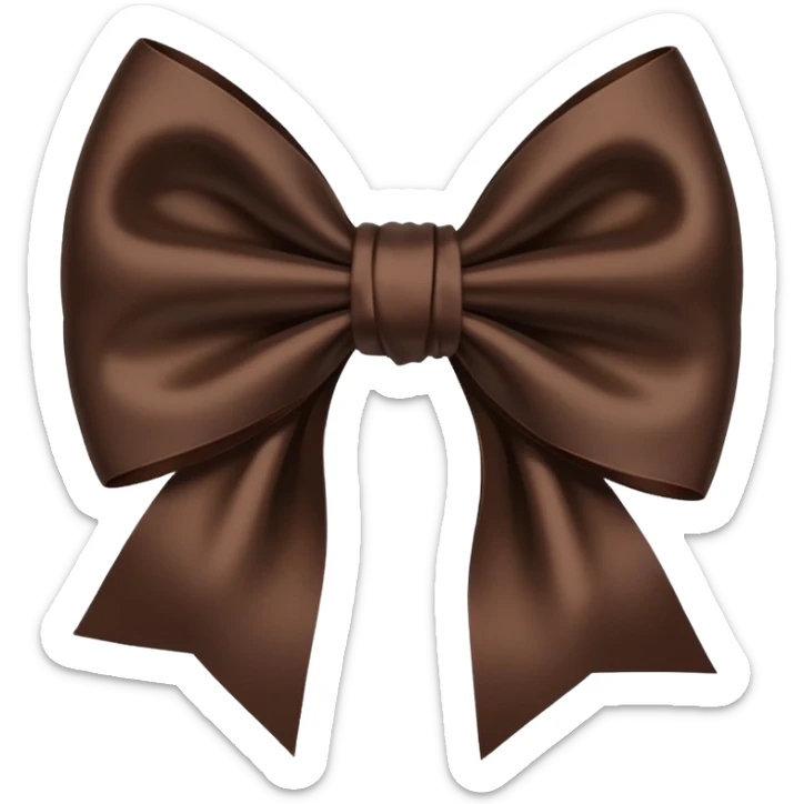 Dark brown bow sticker