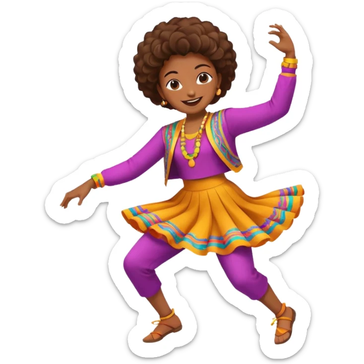 create a person emoji of Barcavibe is the superpower name Brings energy, momentum, and structure more fun and dancing more coloful sticker
