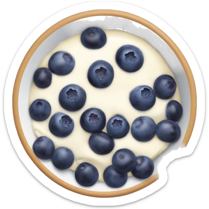 yoghurt bowl with grapes and blueberries sticker