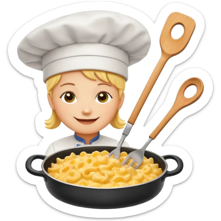 podrias crearme 4 iconos stickers svg en png de cocina el cual el primero sea con un libro d e receta de comida con los ingredientes , el segundo con un chef cocinando , el tercero con un sarten cocinado y el cuarto con un plato de macarrones con queso calientes y ricos sticker