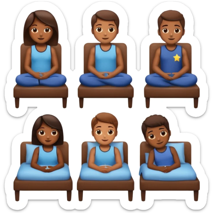 craeate me a series of emojis for those excersises:

Nose
Sit
Lay down
Spin
Focus
Drop
Walk next to me sticker