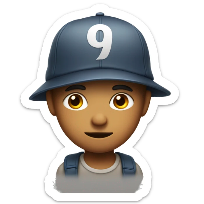 a kid with a shifty look and a cap, from the south of France sticker