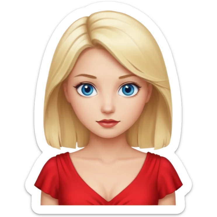 blonde hair blue eyes woman sexy look sticker