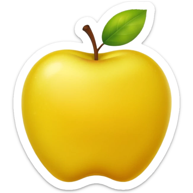 Yellow apple sticker