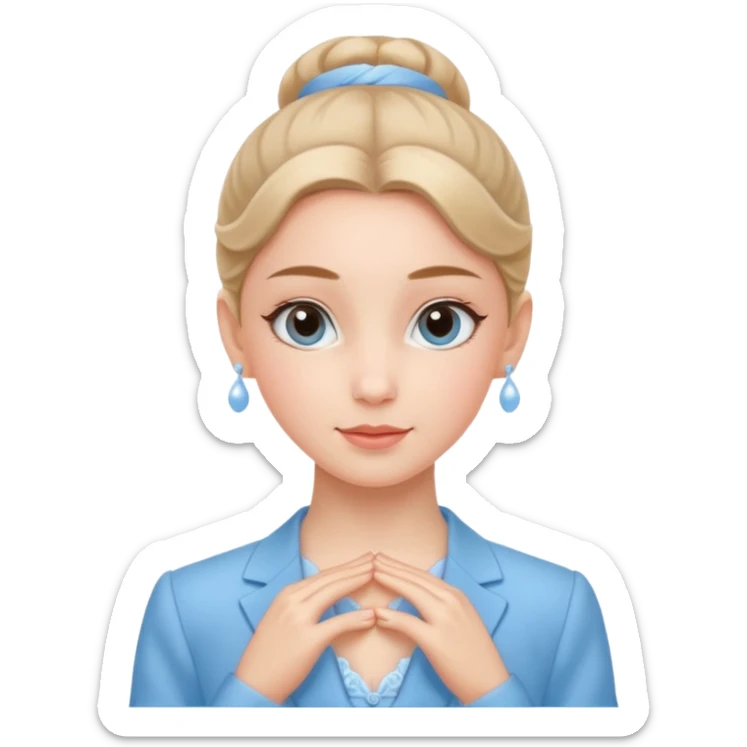 Blue Suit – Calm
 Ballerina in sky-blue suit, relaxed face, soft gentle expression.
















































 sticker