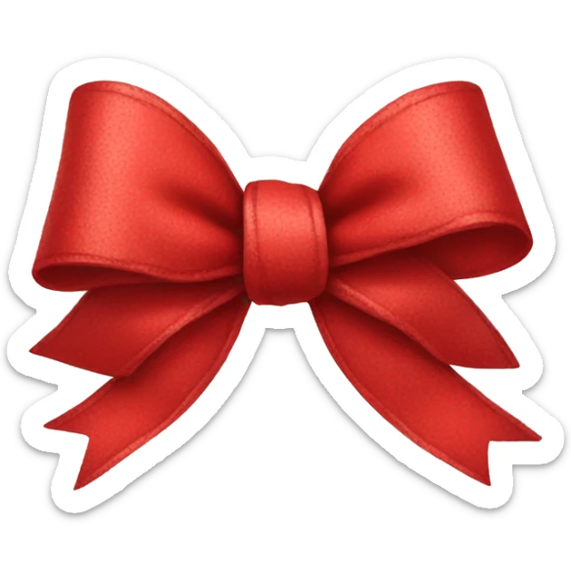 Red bow sticker