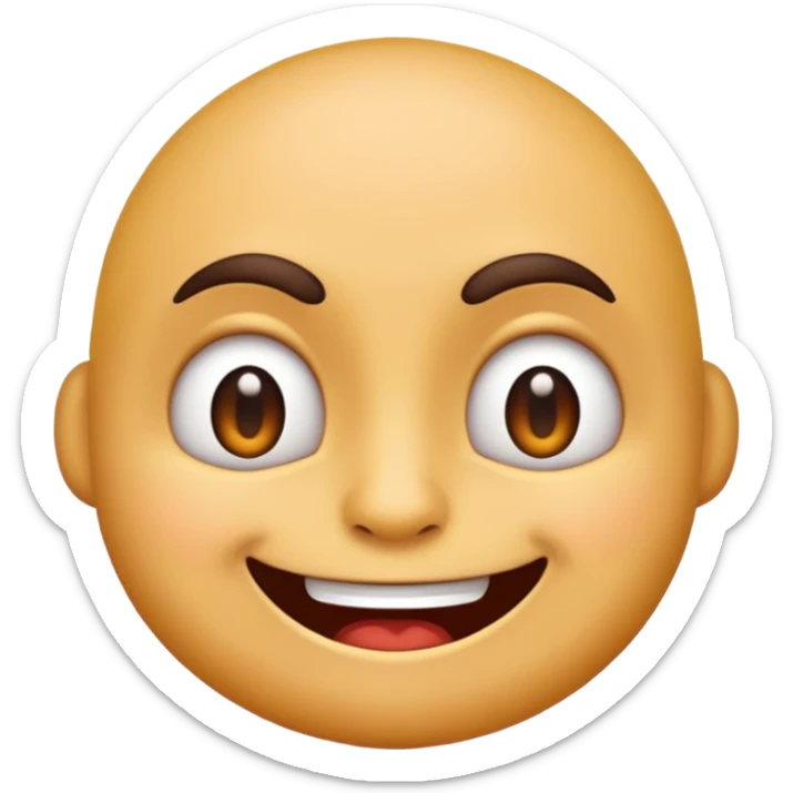 Emoji avec un regard narquois et un petit sourire sadique sticker