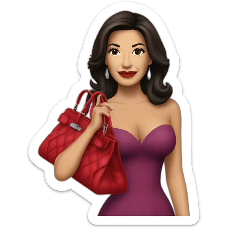 Gabrielle SOLIS de la série Desperate Housewives avec de beaux talons rouge et un petit sac à main dans sa main droite sticker