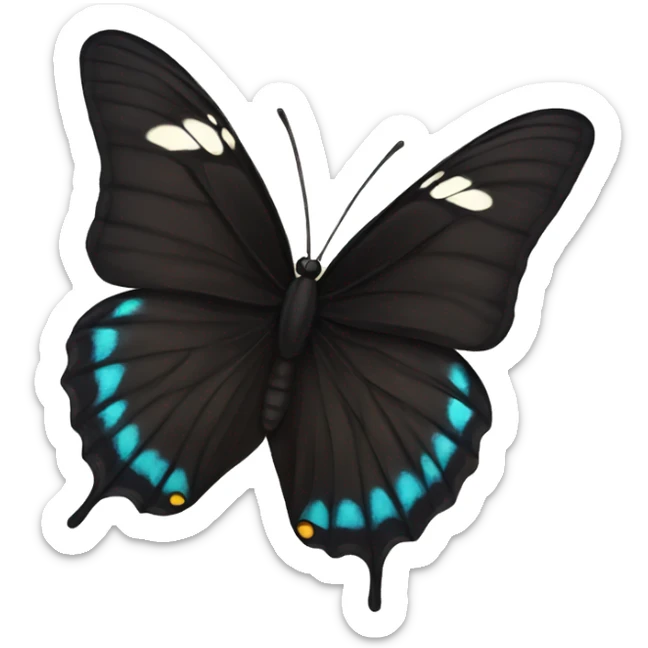 black butterfly sticker