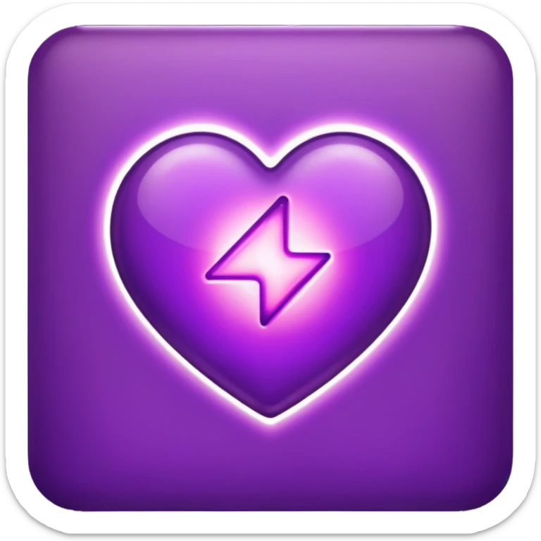 heart pules tech with the pules symbol in the middle, make the hart dark purple sticker