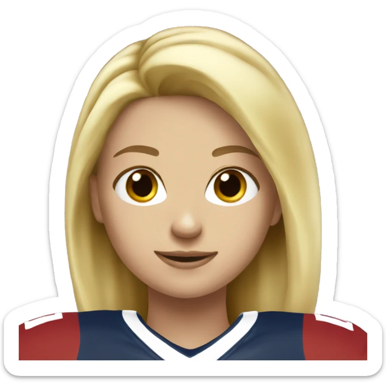 football player blonde girl football sticker