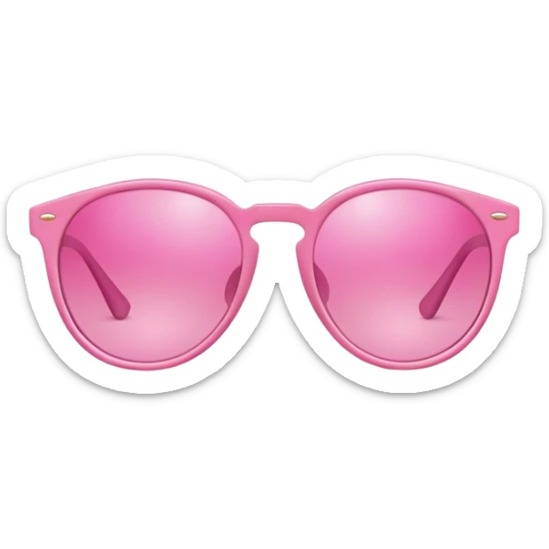 pink sunglasses, fashionable pink frame sunglasses with pink lenses sticker