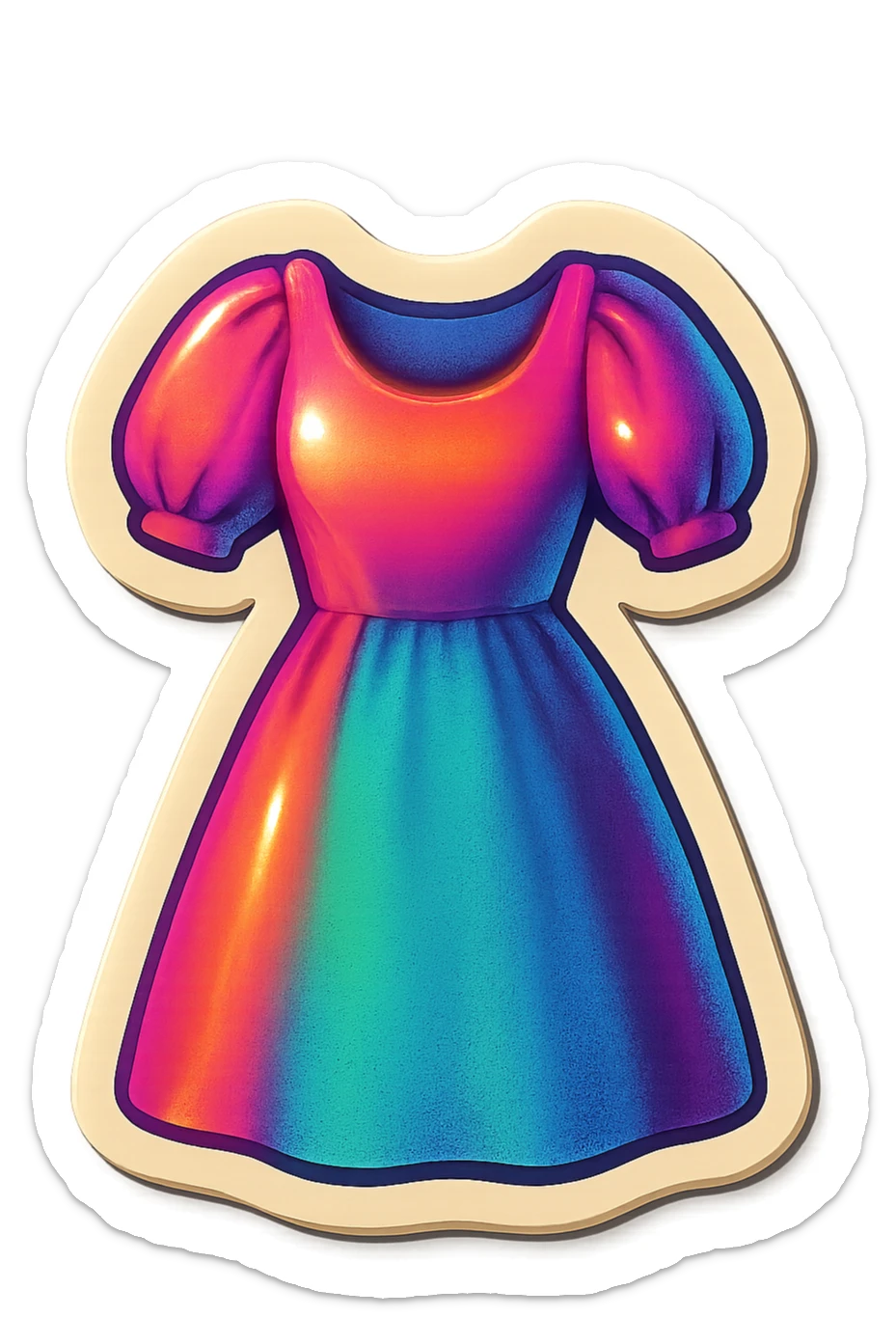 a stylish dress in the style of iOS clothing stickers sticker