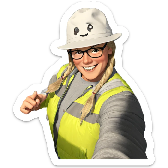 boy in a hat smiling sticker