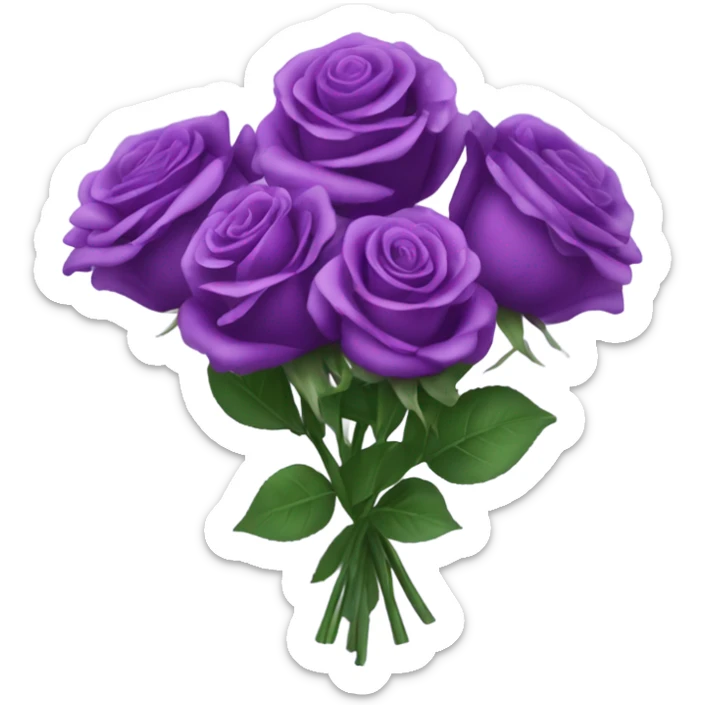 Purple roses sticker