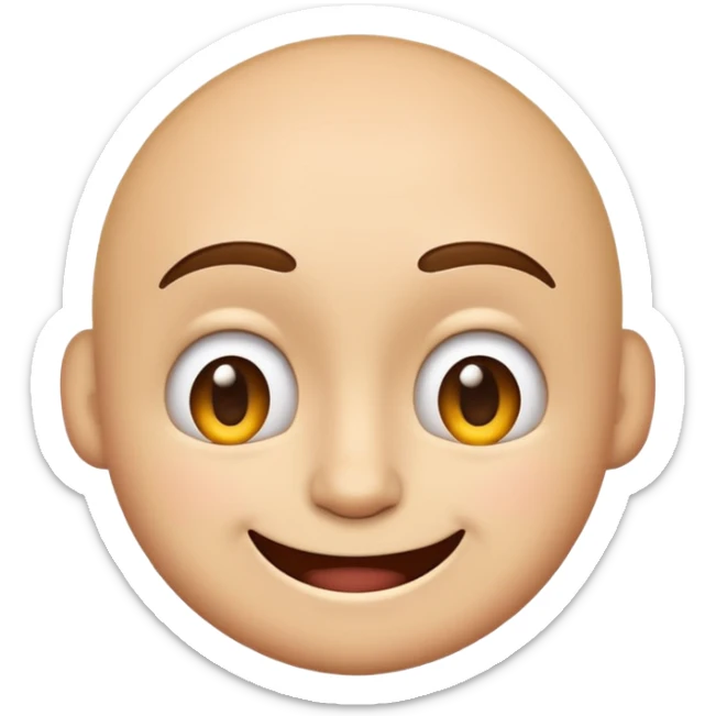 simple emoji face with the vibe of 'yikemike', featuring a mischievous smile and raised eyebrow sticker