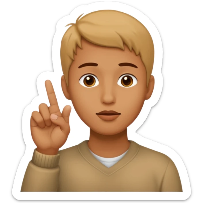 Classic emoji holding two fingers together he just kissed into the air in solitude sticker